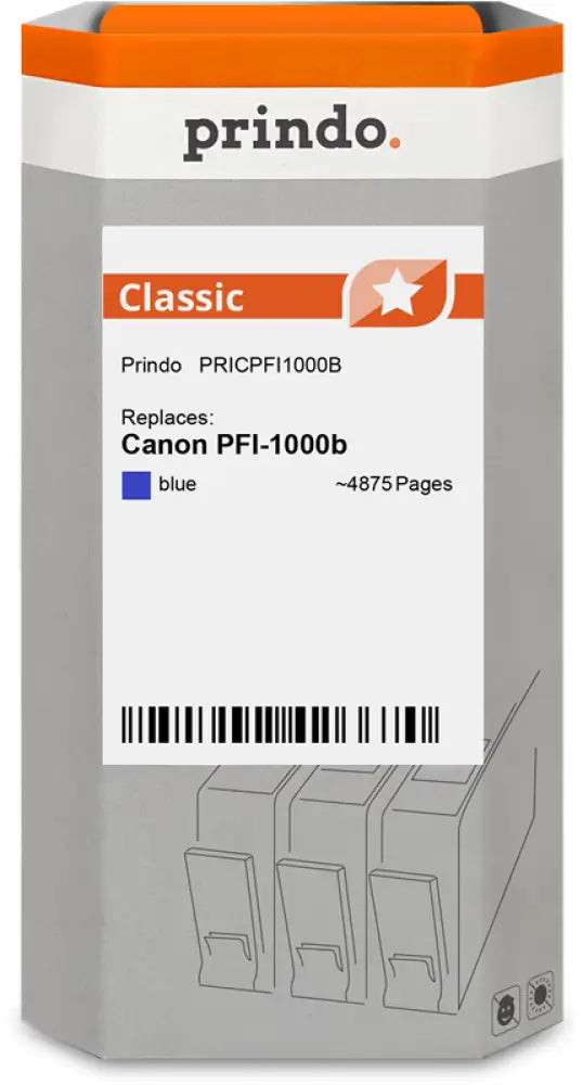 Compatible avec Canon PFI-1000b Bleu (0555C001) Prindo Classic Cartouche d’encre - Jet compatible