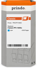 Compatible avec Canon PFI-1000c Cyan (0547C001) Prindo Classic Cartouche d’encre - Jet compatible