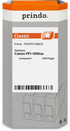Compatible avec Canon PFI-1000co Transparent (0556C001) Prindo Classic Cartouche d’encre - Jet compatible