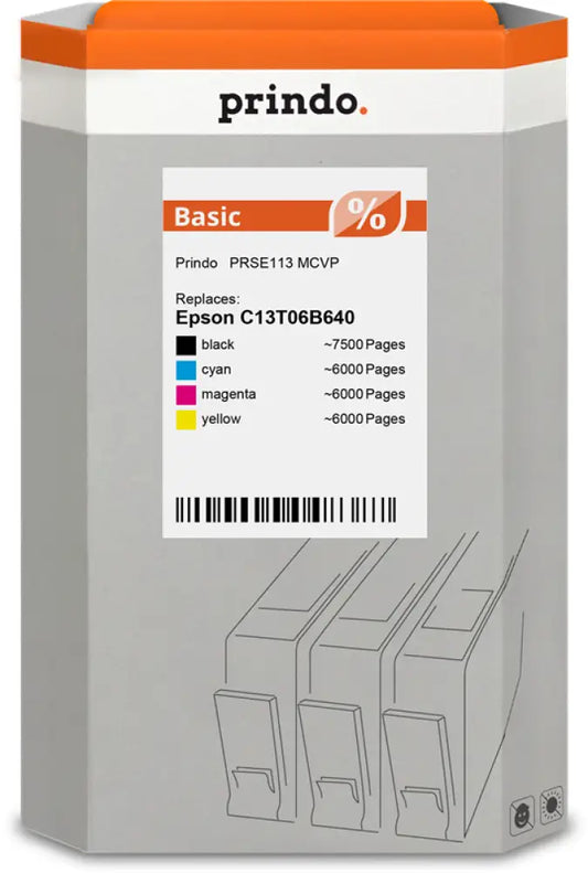 Compatible avec Epson 113 Prindo Basic Multipack Noir(e) / Cyan / Magenta / Jaune - Consommable imprimante