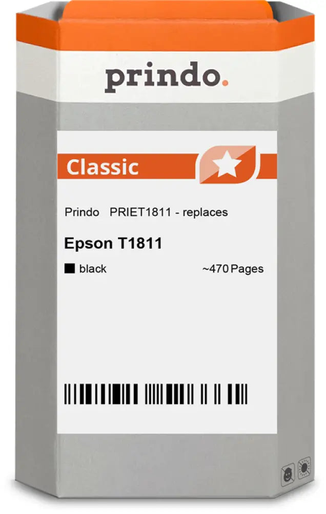 Compatible avec Epson 18 XL Noir(e) Prindo Classic Cartouche d’encre - Jet compatible
