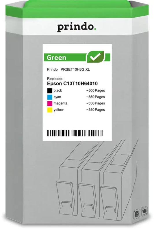 Compatible avec Epson 604 XL Prindo Green Multipack Noir(e) / Cyan / Magenta / Jaune - Consommable imprimante