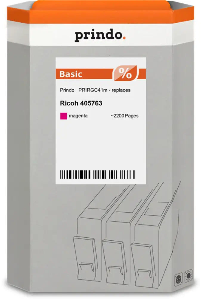 Compatible avec Ricoh Cartouche de Gel GC41MHC Magenta Prindo Basic - Jet d’encre compatible