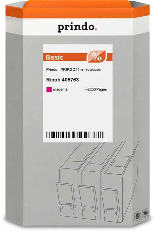 Compatible avec Ricoh Cartouche de Gel GC41MHC Magenta Prindo Basic - Jet d’encre compatible