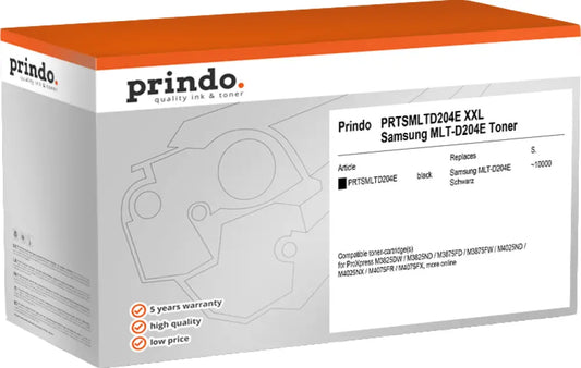 Compatible avec Samsung MLT-D204E Prindo Classic XXL Noir(e) Toner - compatible
