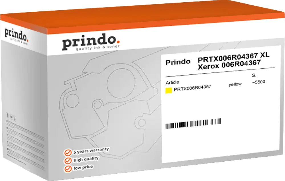 Compatible avec Xerox 006R04367 Prindo Classic XL Jaune Toner - compatible