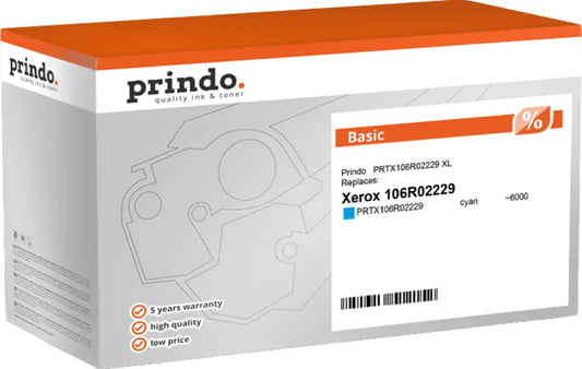 Compatible avec Xerox 106R02229 Prindo Basic XL Cyan Toner - compatible