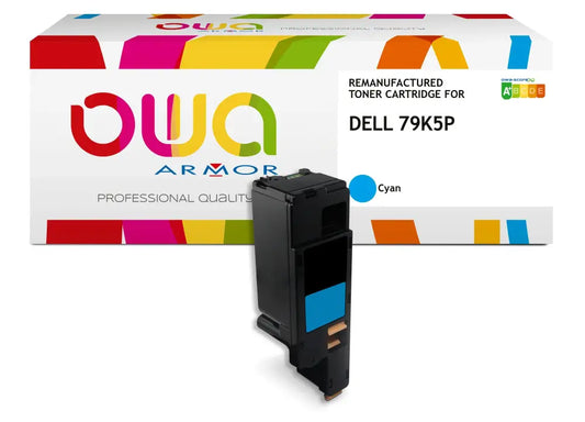 DELL 593-11021 593-11141 - Cartouche laser compatible - haute capacité - Cyan - Toner remanufacturé OWA