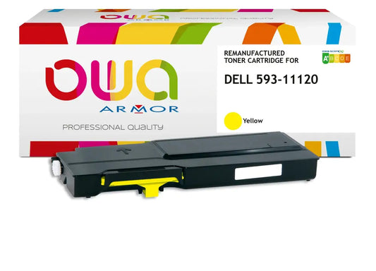 DELL 593-11120 - Cartouche laser compatible - Jaune - Toner remanufacturé OWA