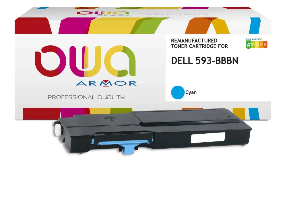 DELL 593-BBBN - Cartouche laser compatible - Cyan - Toner remanufacturé OWA