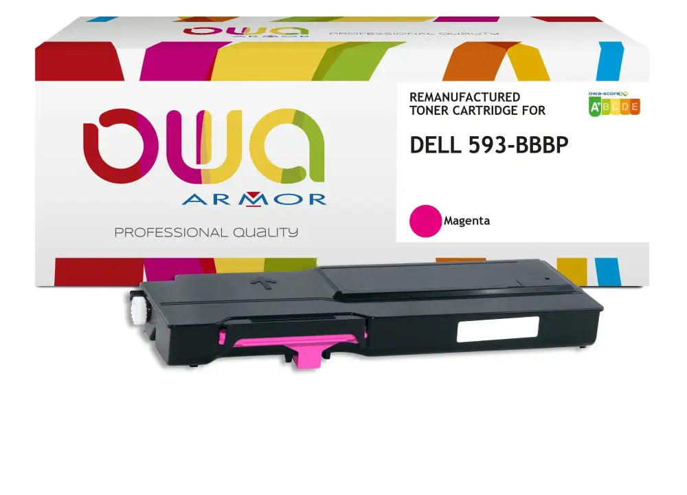 DELL 593-BBBP - Cartouche laser compatible - Magenta - Toner remanufacturé OWA