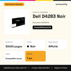 Dell D4283 Tambour Noir compatible équivalent à 59310078 : caractéristiques