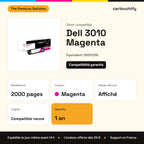 Dell 3010 Toner Magenta compatible équivalent à 59310156 : caractéristiques