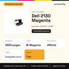 Dell 2130 Toner Magenta compatible équivalent à 59310315, FM067 : caractéristiques
