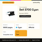 Dell 3700 Toner Cyan compatible équivalent à 59311122 : caractéristiques