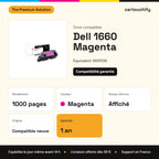 Dell 1660 Toner Magenta compatible équivalent à 59311128 : caractéristiques