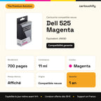 Dell 525 Cartouche Magenta compatible équivalent à J56GD : caractéristiques
