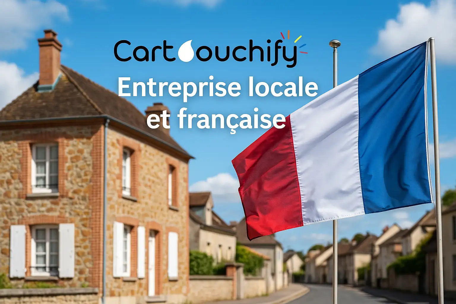 Drapeau français avec un design tricolore de rouge, blanc et bleu.