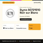 Dymo S0721510 Ruban Noir sur Blanc compatible : caractéristiques