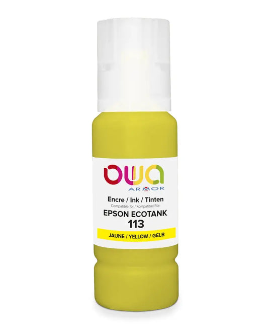 EPSON 113 - bouteille d’encre compatible - Jaune - Jet remanufacturé OWA