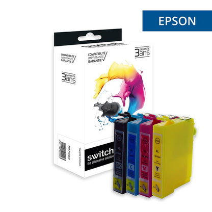 Cartouche compatible EPSON 13XL T1305 - CERF Pack 4 Couleurs