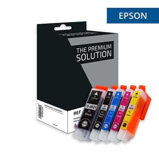 Cartouche compatible Epson T26XL - OURS POLAIRE Pack 5 Couleurs