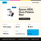 Epson 26XL Ours Polaire Cartouche Noir compatible équivalent à C13T26214012 · Switch : caractéristiques