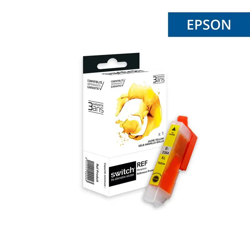 Epson 33XL Orange Cartouche Jaune compatible équivalent à C13T33644012 · Switch