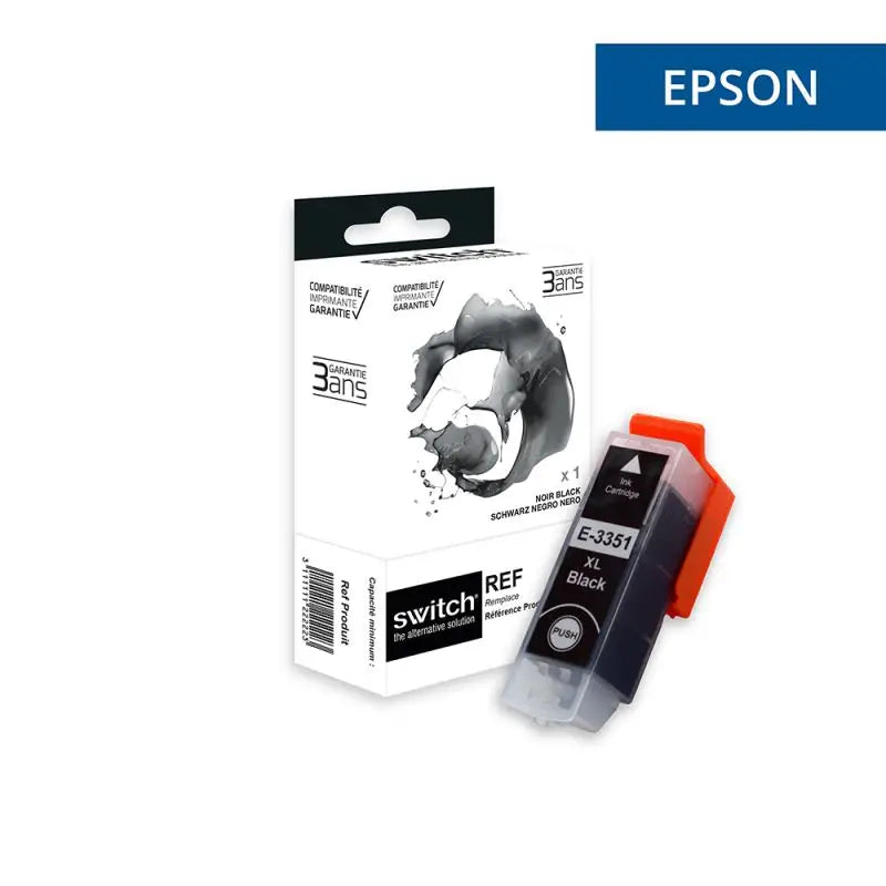 Epson 33XL Orange Cartouche Noir compatible équivalent à C13T33514012 · Switch