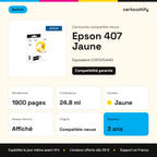 Epson 407 Cartouche Jaune compatible équivalent à C13T07U440 · Switch : caractéristiques