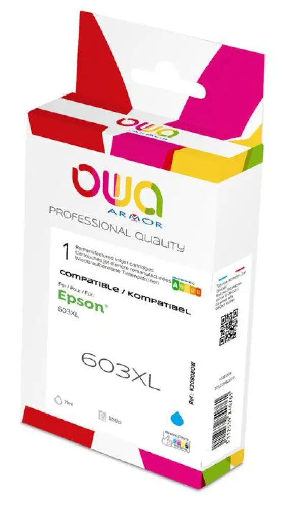 EPSON 603XL - Cartouche compatible - haute capacité - Cyan - Jet d’encre remanufacturé OWA