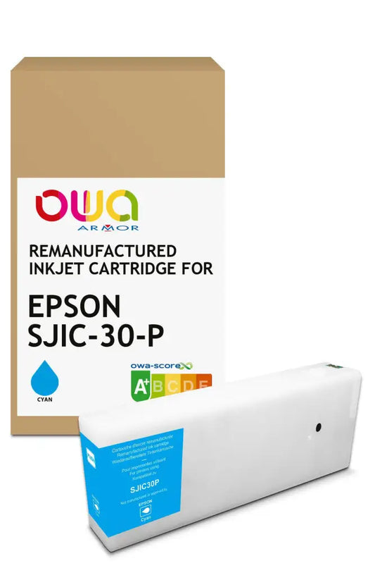 EPSON C 33 S0 20640 - Cartouche compatible - Cyan - Jet d’encre remanufacturé OWA