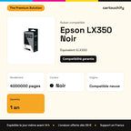 Epson LX350 Ruban Noir compatible équivalent à C13S015637 : caractéristiques