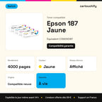 Epson 187 Toner Jaune compatible équivalent à C13S050187 · Switch : caractéristiques