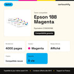 Epson 188 Toner Magenta compatible équivalent à C13S050188 · Switch : caractéristiques