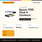 Epson 1100 Toner Pack 4 Couleurs compatible équivalent à C13S050190, C13S050189, C13S050188 : caractéristiques