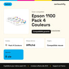 Epson 1100 Toner Pack 4 Couleurs compatible équivalent à C13S050190, C13S050189, C13S050188 · Switch : caractéristiques