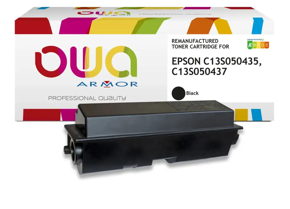 EPSON C13S050435 C13S050437 - Cartouche laser compatible - haute capacité - Noir - Toner remanufacturé OWA