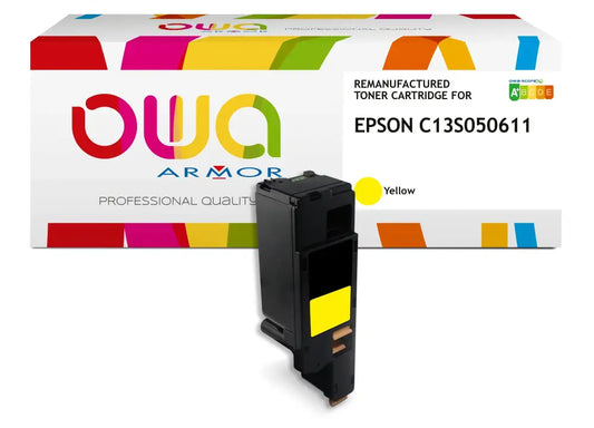 EPSON C13S050611 - Cartouche laser compatible - haute capacité - Jaune - Toner remanufacturé OWA