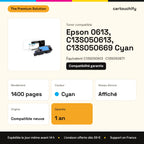 Epson 0613, C13S050613, C13S050669 Toner Cyan compatible : caractéristiques