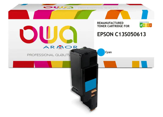 EPSON C13S050613 - Cartouche laser compatible - haute capacité - Cyan - Toner remanufacturé OWA