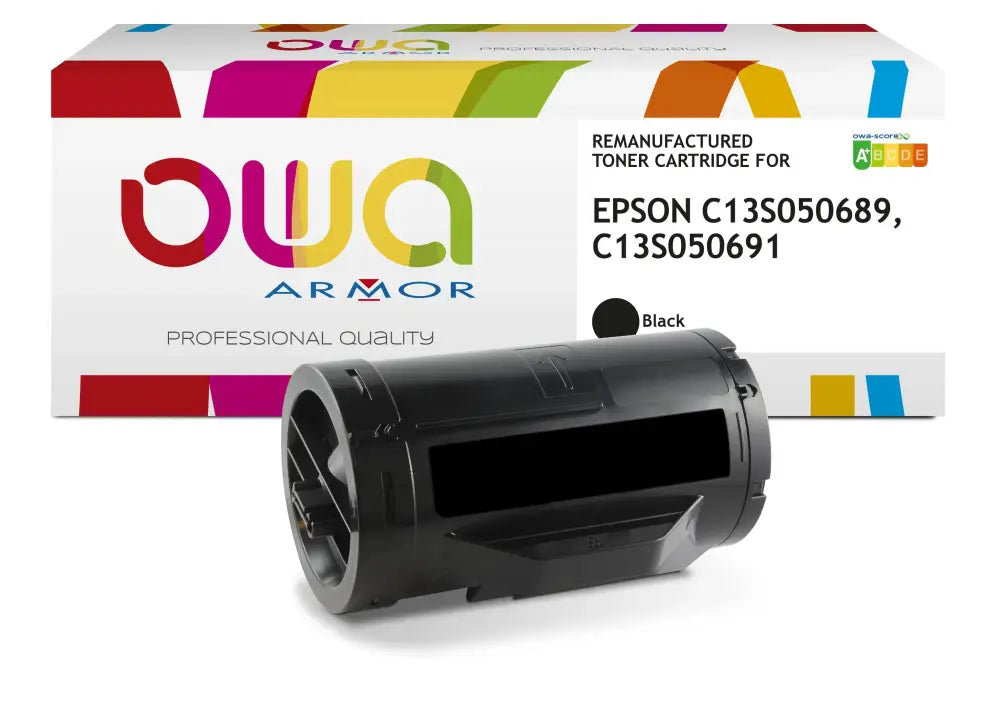 EPSON C13S050689 C13S050691 - Cartouche laser compatible - haute capacité - Noir - Toner remanufacturé OWA