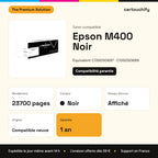 Epson M400 Toner Noir compatible équivalent à C13S050697, C13S050699 : caractéristiques