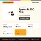 Epson M200 Toner Noir compatible à l'unité équivalent à C13S050709 : caractéristiques