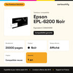 Epson EPL-6200 Tambour Noir compatible équivalent à C13S051099 : caractéristiques