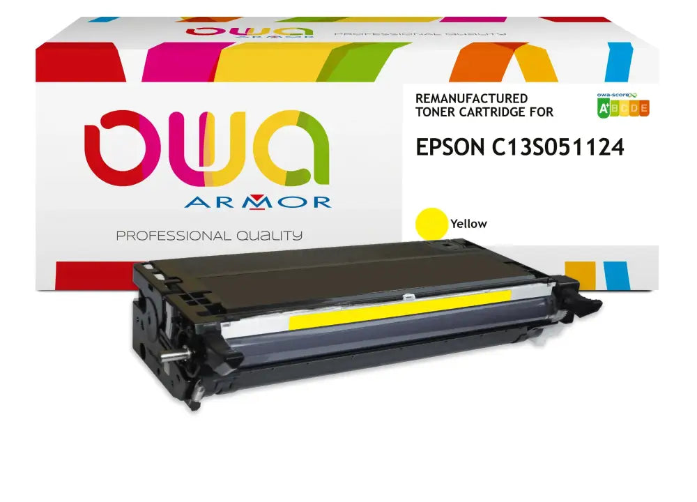 EPSON C13S051124 - Cartouche laser compatible - haute capacité - Jaune - Toner remanufacturé OWA
