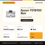 Epson T01D100 Noir The Premium Solution : rendement 50000 pages, 860 ml, garantie 1 an