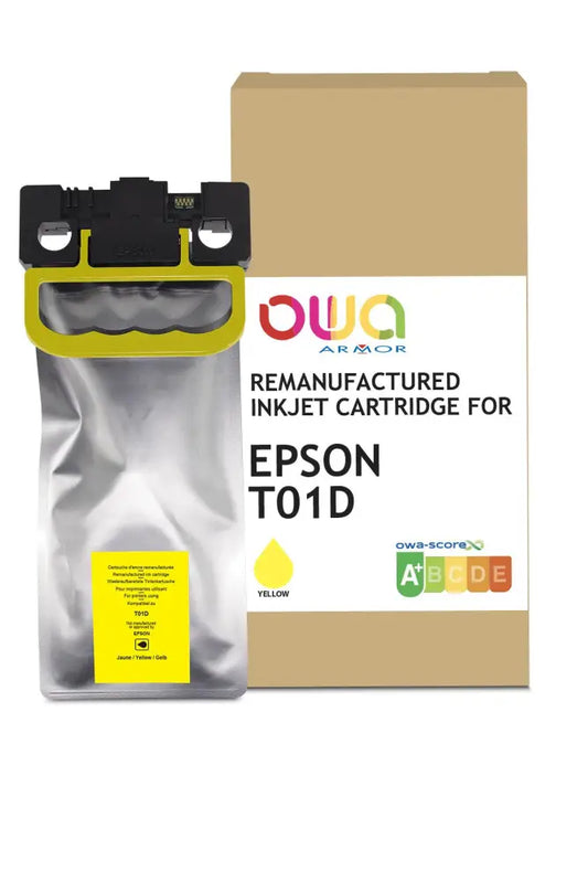 EPSON C13T01D400 - Cartouche compatible - Jaune - Jet d’encre remanufacturé OWA