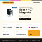 Epson 407 Cartouche Magenta compatible équivalent à C13T07U340 : caractéristiques