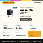 Epson 407 Cartouche Jaune compatible équivalent à C13T07U440 : caractéristiques